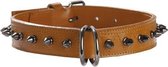 Bobby Halsband Hercule Leer met Studs 55 cm Camel