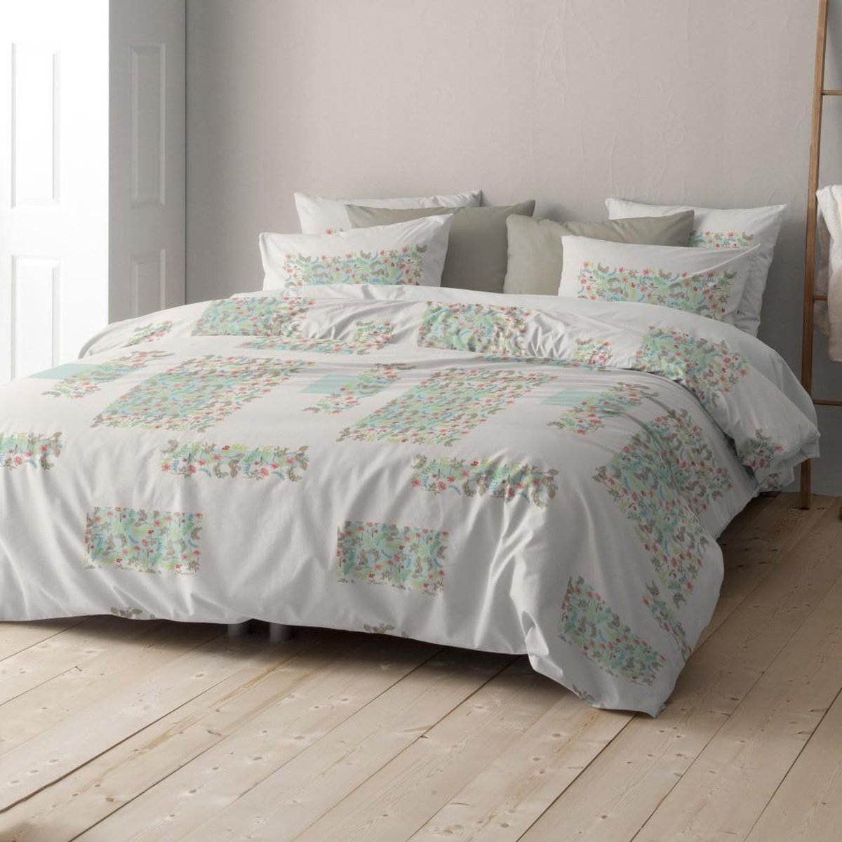 Cinderella Mildred - Dekbedovertrek - Eggshell blue - Lits-jumeaux (240x200/220 cm + 2 slopen)