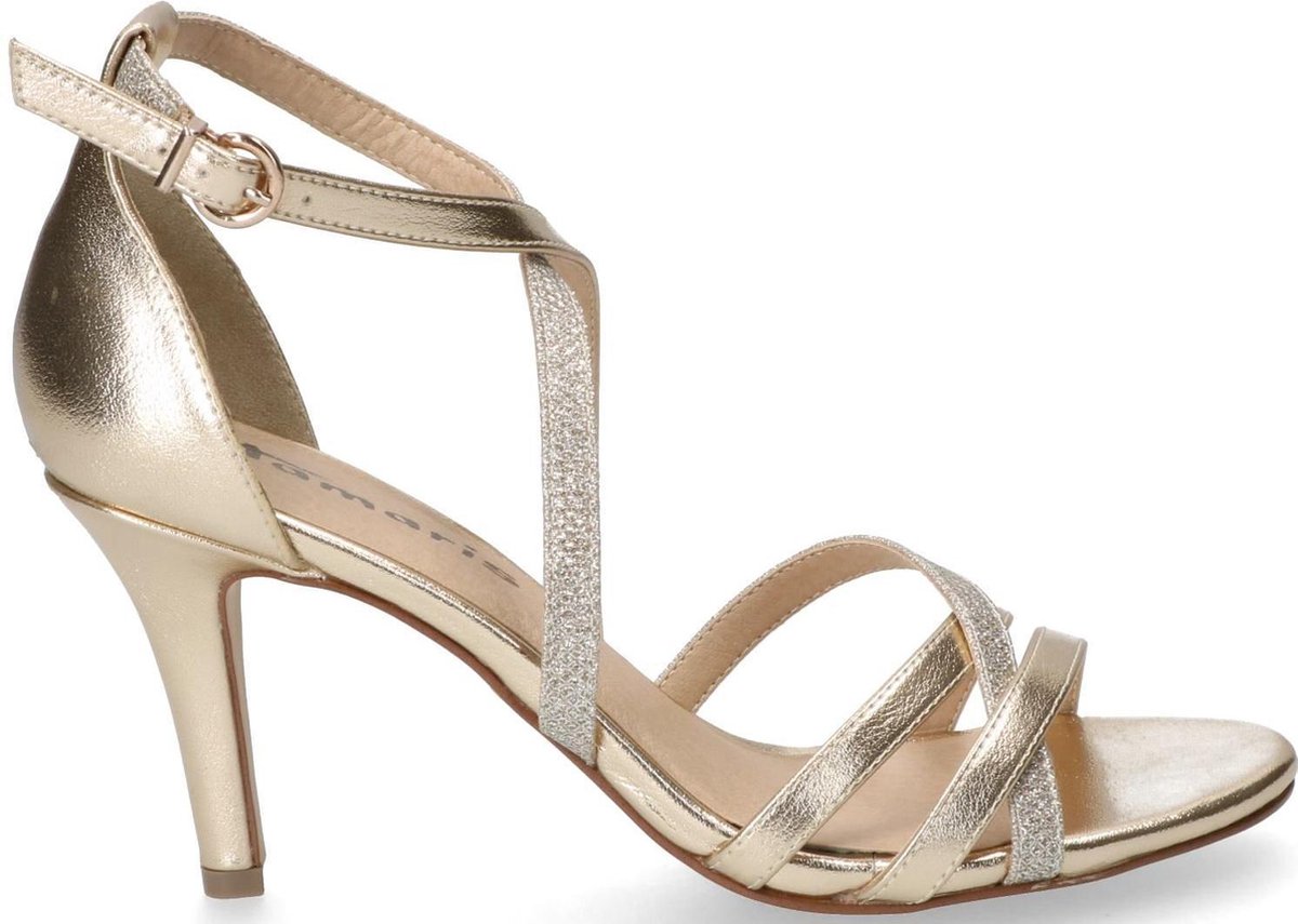 Gouden sandalen met hak sale