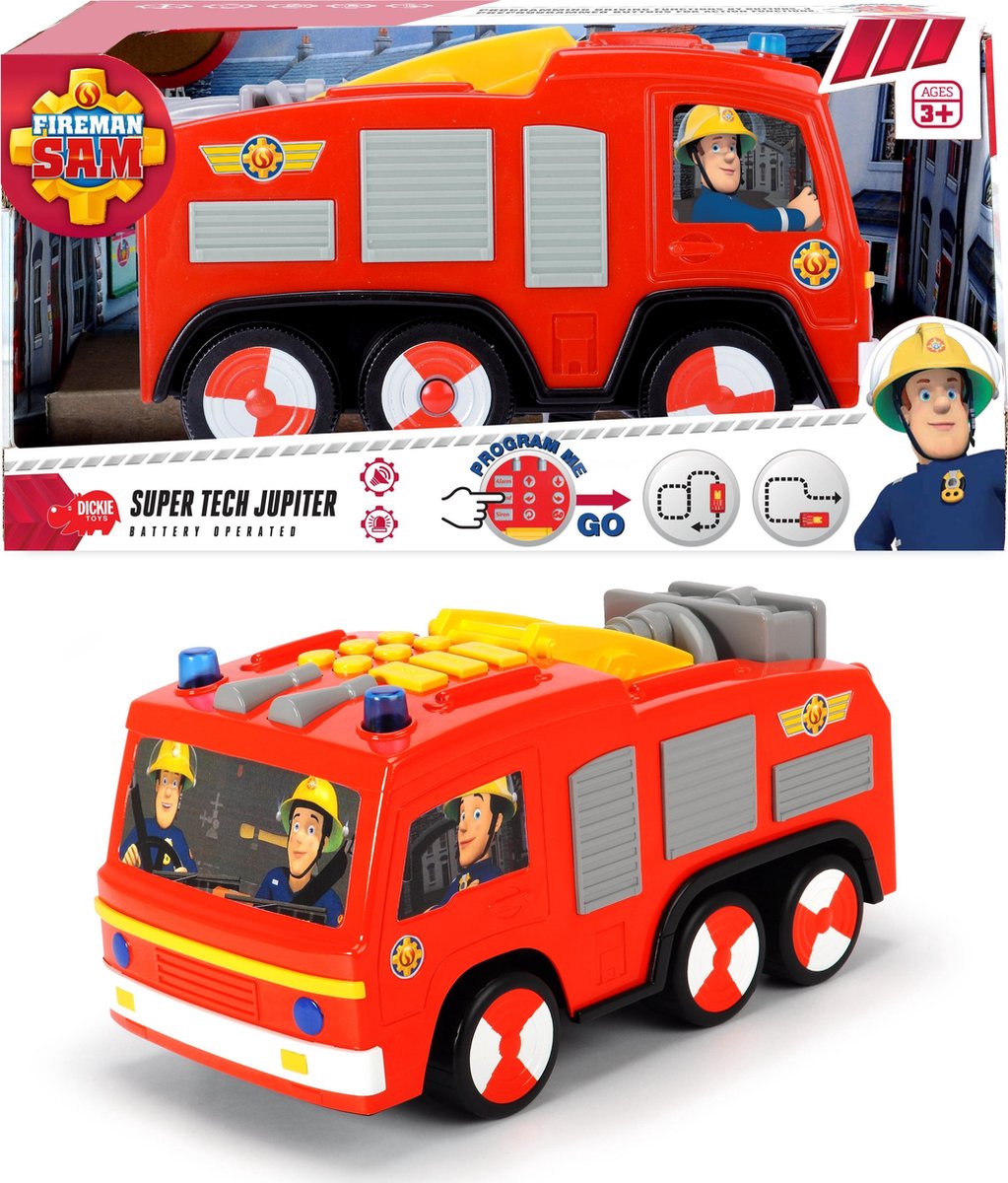 Brandweerman Sam Super Tech Jupiter (28cm) - Speelgoedvoertuig