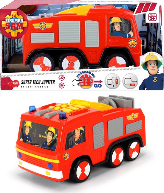 teugels Medisch uitzondering Brandweerman Sam Super Tech Jupiter (28cm) - Speelgoedvoertuig | bol.com
