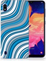 TPU Silicone Back Cover Samsung Galaxy A10 Design Waves Blue