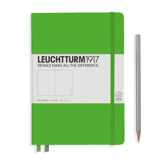 Leuchtturm1917 Notitieboek Fresh Green – Medium – Blanco