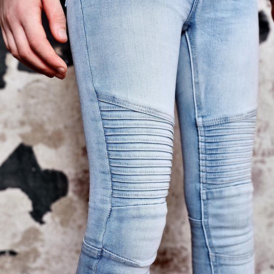 overzien vergeten Vete Coolcat Broek Biker jeans Yfmimis18 - Stonebleached - 158/164 | bol.com