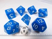 Jumbo polydice set, effen blauw