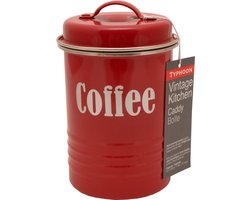 gemakkelijk te kwetsen Metropolitan gedragen Typhoon Vintage - Koffieblik Groot - Rood | bol.com