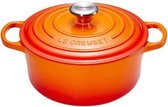 Le Creuset - Signature ronde braadpan 2,4L-20cm oranje rood