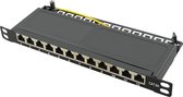 CAT6a patch panel 12-poorts STP 0.5U zwart - Netwerkkabel - Computerkabel - Kabel