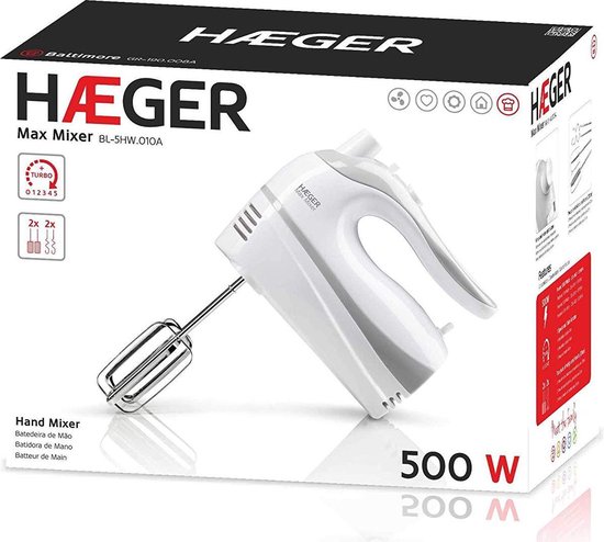 Blender en Deegmixer Haeger Max Mixer 500 W