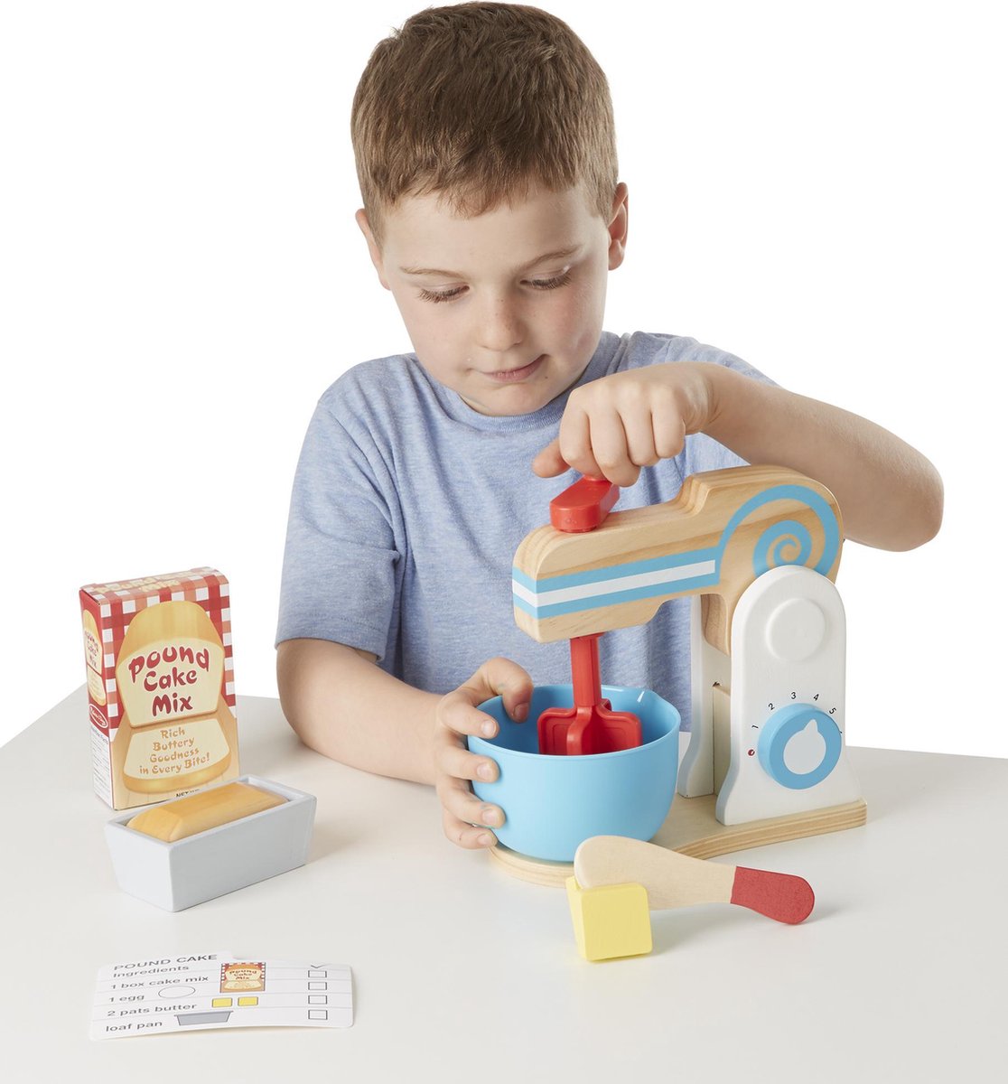 Melissa & Doug - Wooden Cake Mixer Set | Role Play
