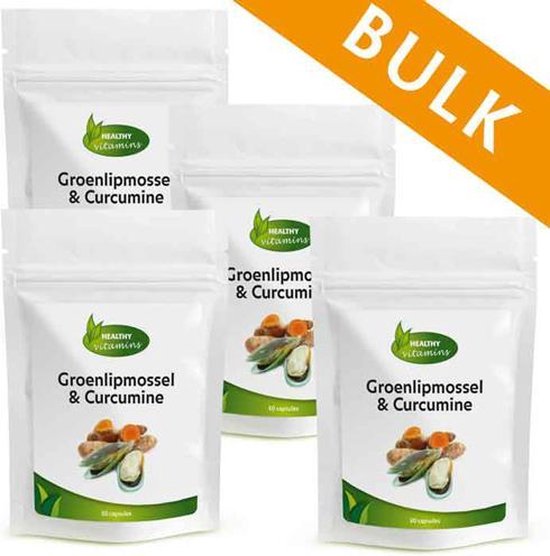 Groenlipmossel & Curcumine - 240 capsules - Bulk | bol.com