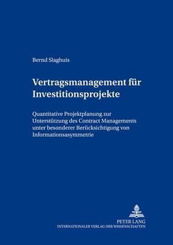 Vertragsmanagement für Investitionsprojekte - cover