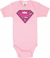 Superman baby romper roze - Logoshirt - 86/92