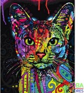 Schilderen op nummer "JobaStores®" Gekleurde Kat 40x50cm