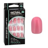 Royal 24 Glue-On Nail Tips With Glue Petal Pink