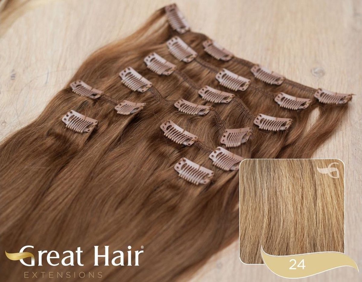 Great Hair Extensions Full Head Clip In - wavy #24 40cm