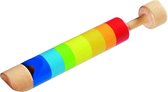 Goki Houten fluit met zuiger: regenboog 16,5 cm