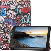 Case2go - Tablet hoes geschikt voor Samsung Galaxy Tab A 8.0 (2019) - Tri-Fold Book Case - Graffity