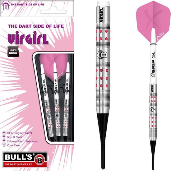 Bull's Virgirl VR1 80% Soft Tip - Dartpijlen - 18 Gram | bol.com