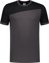 Tricorp T-shirt Bicolor Naden 102006 Donkergrijs / Zwart - Maat 5XL