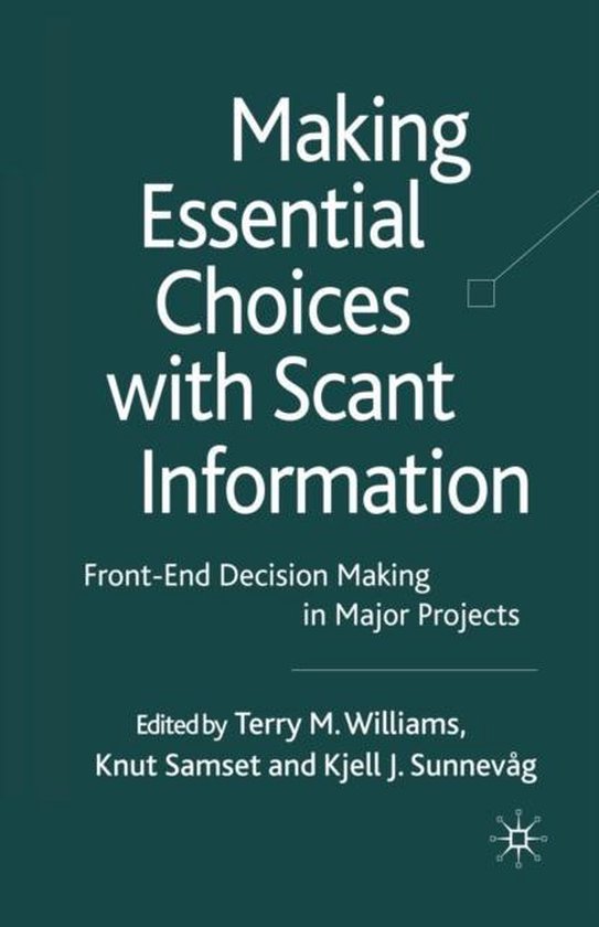 Making Essential Choices with Scant Information - cover