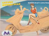 3D Puzzel Bouwpakket Scooter - hout