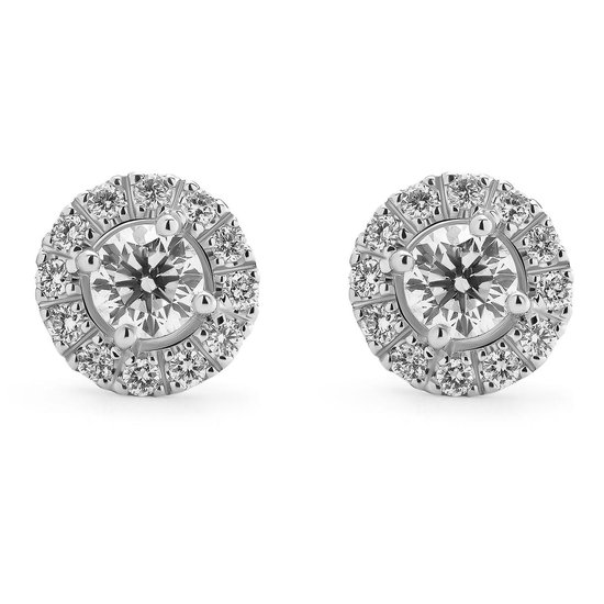 Orphelia OD-5029 - Clous d'oreilles - Or blanc 18 carats / Diamant 0,53 ct - 7 mm