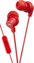JVC HA-FR15RE-F - In-ear hoofdtelefoon met afstandsbediening en microfoon - Licht Rood