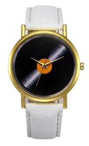 Hidzo Horloge LP ø 37 mm - Wit - Kunstleer