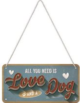 Nostalgic Art Metalen bord Hanging Love Dog