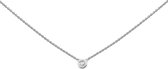 Heart to Get  - Cirkel Zirkon - Ketting - Zilver - 44 cm