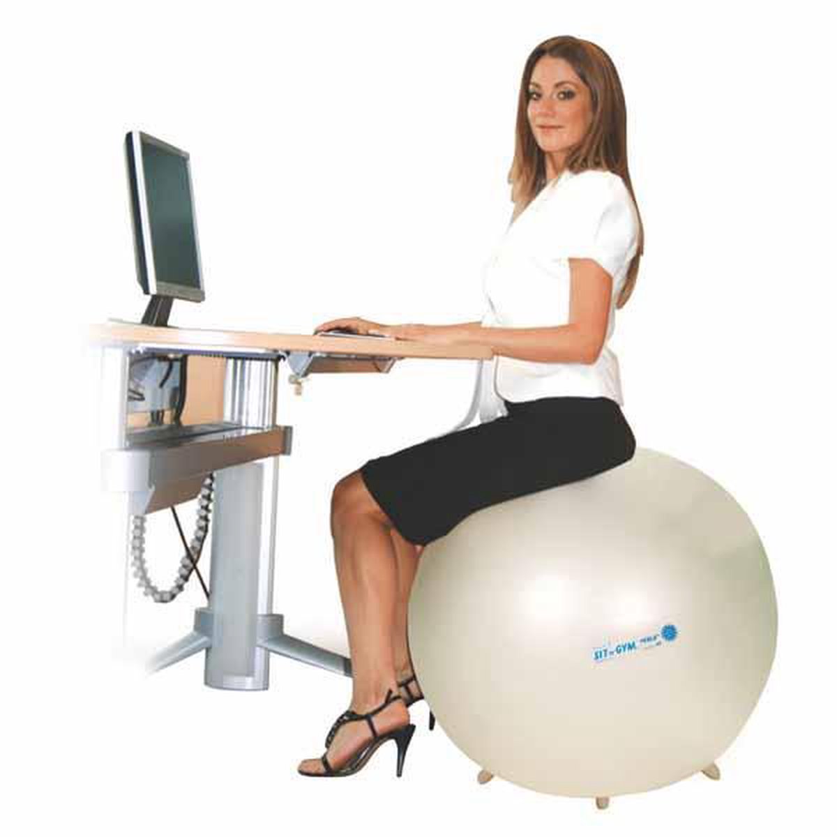 Gymnic Sit'n'Gym 65 BRQ - Zitbal - Parelmoer - Ø 65 cm