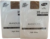 6 PAAR Panty's - 35 Denier - Kleur beige - Maat S/M - Small Medium
