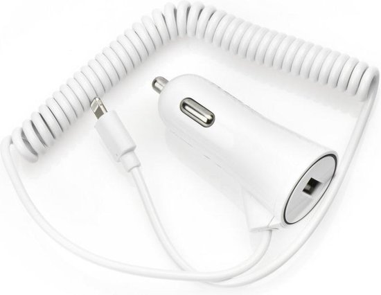 avontuur aluminium Schelden Bluestar autolader vaste Apple Lightning kabel + Extra USB poort | bol.com