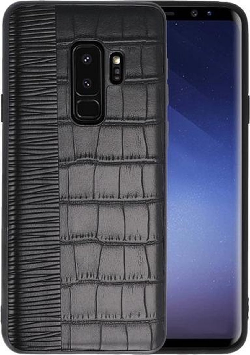 Croco Zwart hard case hoesje voor Samsung Galaxy S9 Plus