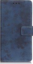 Shop4 - Samsung Galaxy A20e Hoesje - Wallet Case Vintage Donker Blauw