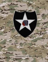 2nd Infantry Division 2ID 8.5 x 11 200 page lined notebook leaderbook in US Army Objective Camouflage Pattern (OCP)