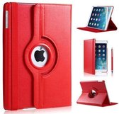 H.K. Draaibaar/Boekhoesje hoesje rood geschikt voor Apple Ipad mini 1/2/3 + styles pen en glasfolie