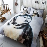 Husky dekbedovertrek - 200 x 200 cm. - Hond tweepersoons dekbed