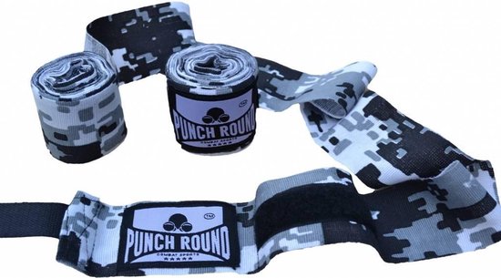 Punch Round ™ Perfect Stretch Camo Hand Wraps Bandages 460 cm Punch Round Bandage