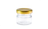 Glazen Potjes - Kruidenpotjes - Mini Jampotjes -  Kleine Potjes met Deksel  Goud -  50 gram - 41 ml - per 50 stuks