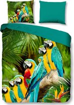 Pure Parrots - Dekbedovertrek - Lits-jumeaux - 240x200/220 cm + 2 kussenslopen 60x70 cm - Multi