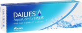 +3,00 - Dailies Aqua Comfort Plus - Pack de 30 - Lentilles quotidiennes - Lentilles de contact