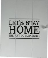 Gusta Sleutelkastje - "Let's stay home" - Wit