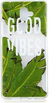 Shop4 - Nokia 7 Plus Hoesje - Zachte Back Case Bladeren Groen