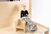 PoppenVilla by Liliane - poppenhuis - meubels – STOEL - voor grote poppen 1:6 en auto’s – Barbie