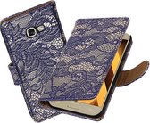 BestCases.nl Blauw Lace booktype wallet cover hoesje Samsung Galaxy A5 2017