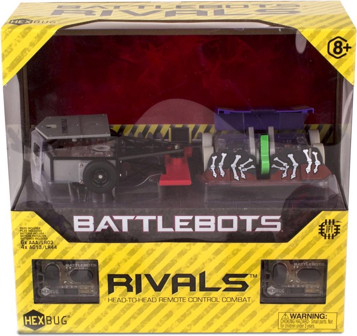 Hexbug Battlebots Rivals – 2 Robots Combat – Télécommandes IR – Pièces Magnétiques – Piles Incluses – Dès 8 Ans