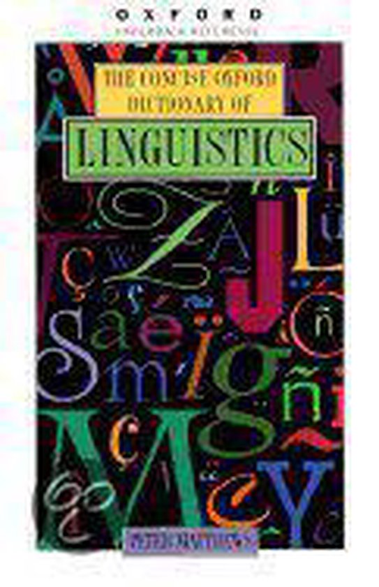 The Concise Oxford Dictionary of Linguistics - cover