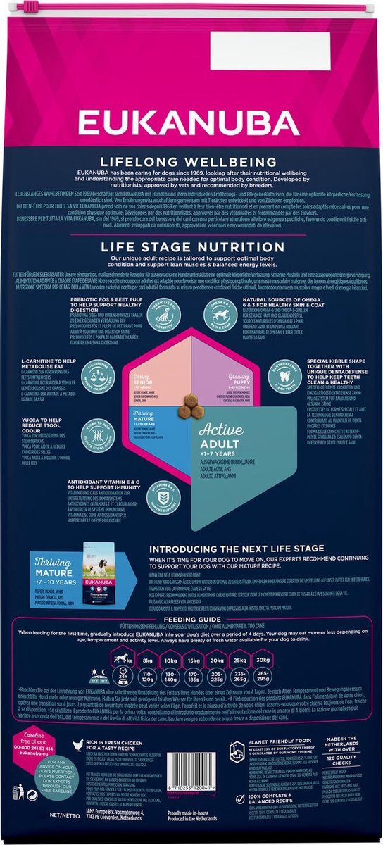 Eukanuba Active Adult Medium Breed Kip - Hondenvoer